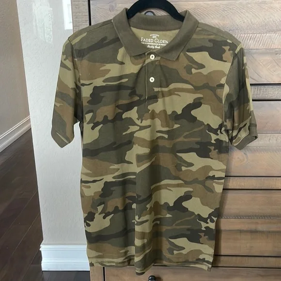 Faded Glory | Shirts & Tops | Faded Glory 416 Camo Collared Shirt
